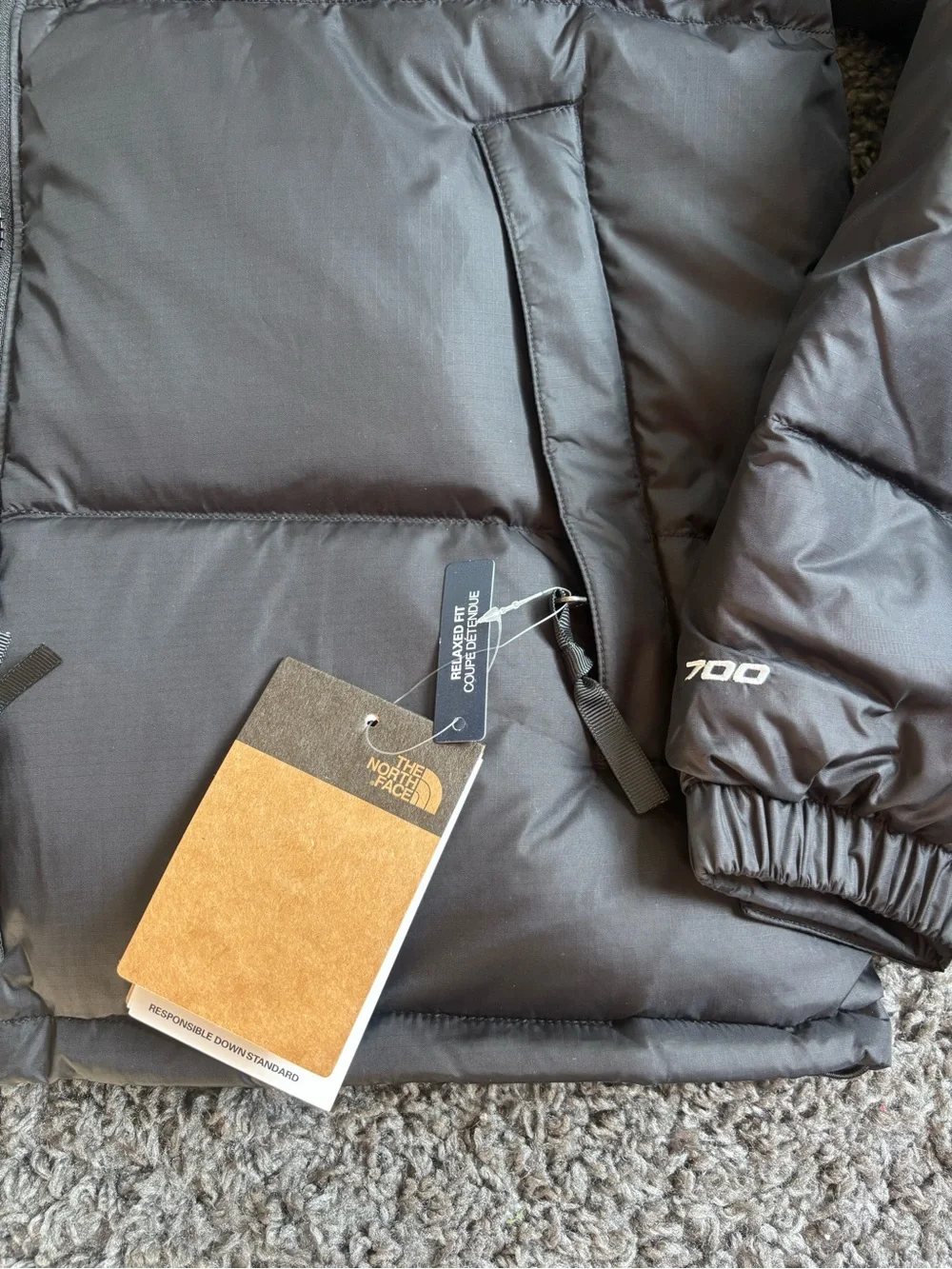 The North Face Black Men's Puffer Jacket with Logo